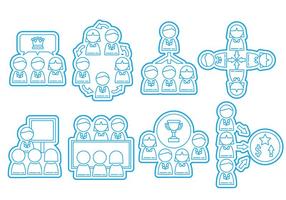 Working Together Icons vector