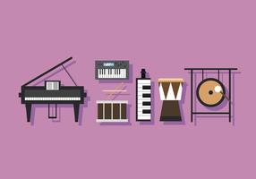 Vector Musical Instrument Percussion and Keys