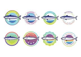 Free Mackerel Badge Pack vector