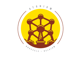 Atomium Monumento Ilustración vector