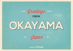 Okayama Japón Ilustración de felicitación vector