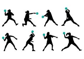 Silueta, Dodgeball, jugador vector