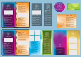 Gradients Menu Templates vector