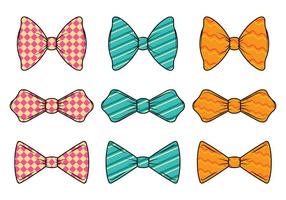 Set Of Cravat Vector