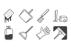 Glass cleaner tool line style icon Stock Vector by ©jemastock