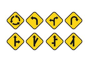 Juego de vectores libres de signos de carretera