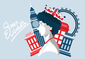 Queen Elizabeth Portrait Vector