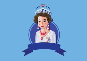 Ilustración de la reina Elizabeth vector