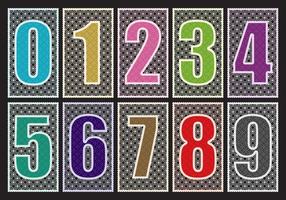 Laser Cut Numbers vector