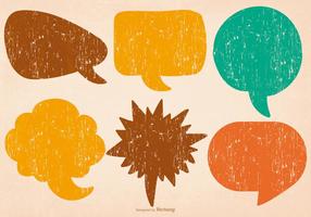 Distressed Colorful Speech Bubbles vector