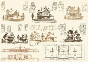 Planos y Casas vector
