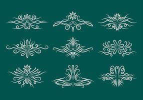 Pinstripe Scrollwork Vector Iconos