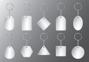 Plastic Keychain Set vector