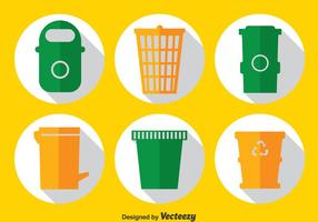 Garbage Bins Vector Set