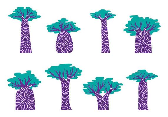 Baobab Ancient Vector