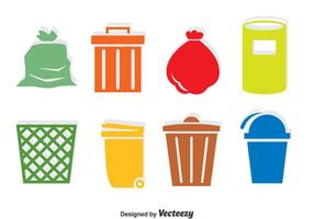 Garbage Icons Vector