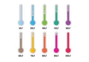 Set of Thermometers vector
