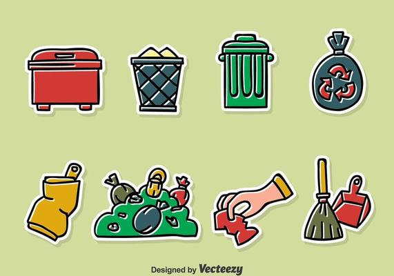 Hand Drawn Garbage Vector Set