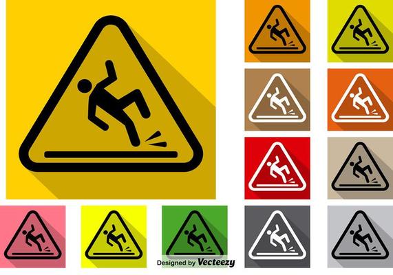 Vector Set Of Wet Floor Icon