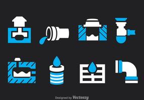 Sewage Icons Vector Set