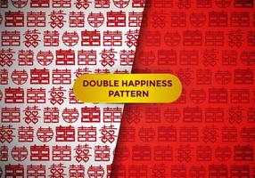 Double Happiness Pattern Vector