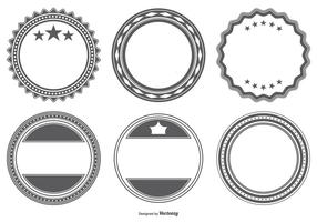 Formas en blanco de la insignia del vector