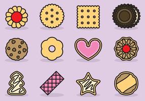 Cute Cookie Icons vector