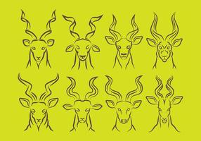 Iconos de Kudu vector