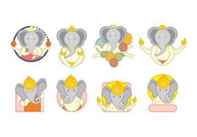 Iconos De Ganesh Vector