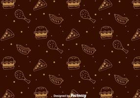 Hand Drawn Fast Food Pattern vector