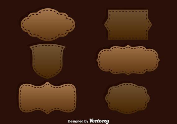 Brown Label Template Vector