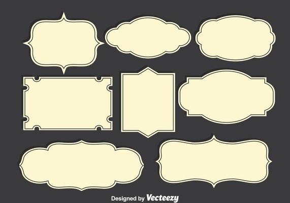 Retro Cartouche Vector Set