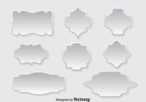 White Cartouche Vector Set