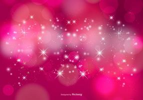 Pink Stardust Bokeh and Stars Background vector