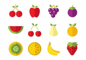 Iconos de frutas gratis Vector