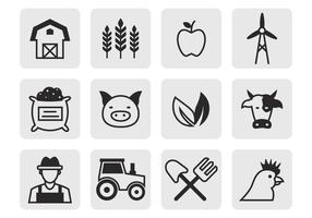 Agricultural Icons Vector