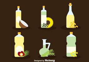 Vector de la colección de aceite de hierbas