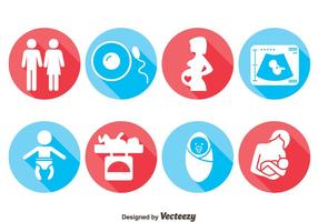 Pregnant Icons Vector