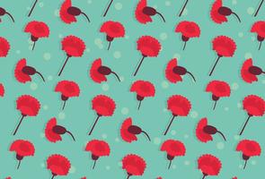 Carnation Flowers Pattern vector