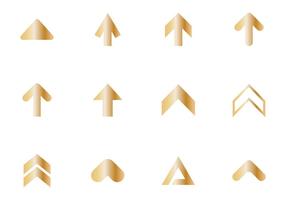 Free Golden Arrow Icon Vector