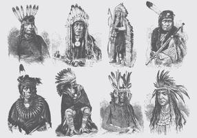 Native American People vector