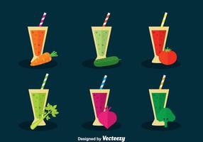 Vegetable Juice Vector Set