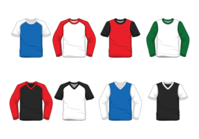 Hombres camiseta Raglan camiseta vector