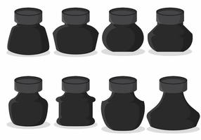 Ink Pot Set vector