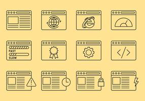 Web Browser Line Icons vector