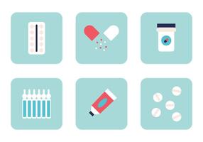 Set of Medicines vector