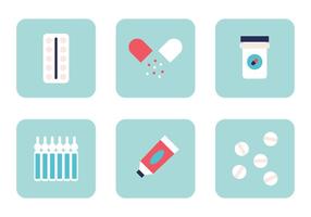 Set of Medicines vector