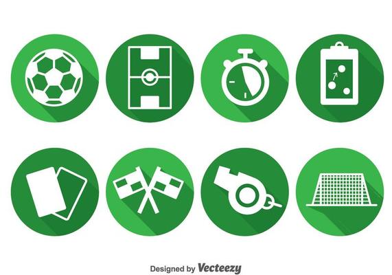 Soccer Element Circle Icons
