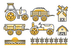 Iconos de la agricultura vector