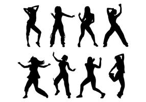 Vector Silhouette Of Zumba Motion